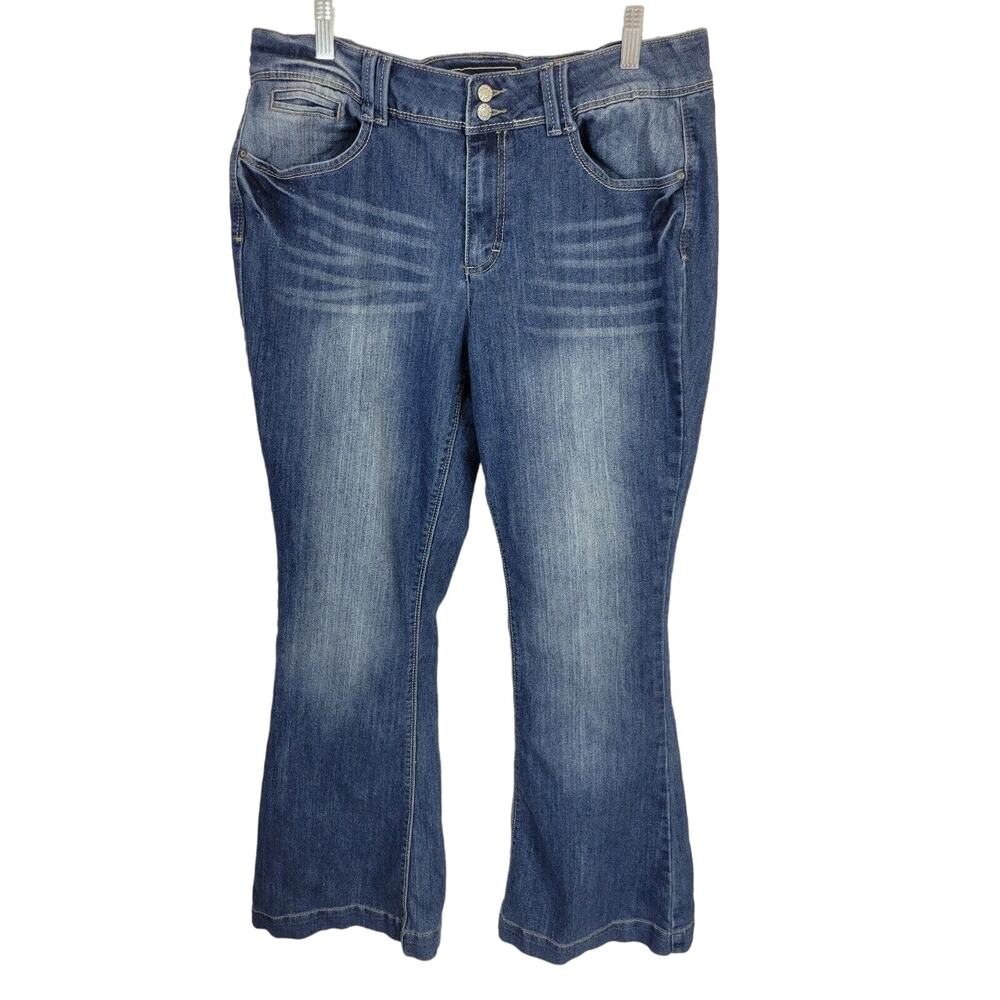 Cato Blue Denim Classic Mid Rise Bootcut Medium Wash Jeans Women's Size 14